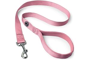 igadgitz home U7287 Correa Perro Acolchada, Correa para Perros con Mango Acolchado, Dog Lead - Rosado - 122cm (1.22m)