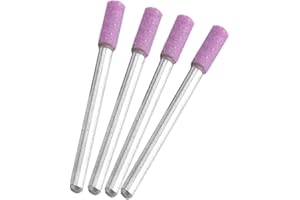 ATYHAO 50 Stück Schleifscheiben 4 mm Schleifstein Kopf Schärfen Schaft Drehwerkzeuge mit 3 mm Schaft für Rotationswerkzeug