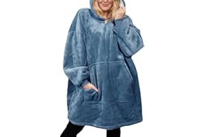 Michorinee Couverture à Capuche surdimensionnée, Sweat à Capuche Portable Super Chaud en Molleton et Sherpa, Sweat géant Confortable pour Femmes Hommes Adultes Adolescents