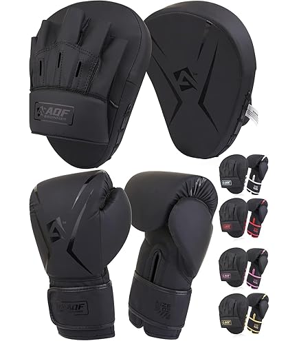 Amateur Fitness Boxing Set Hook & Jab Pads Focus Punch Bag Gloves - View #6