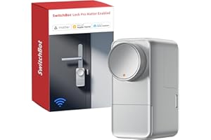 SwitchBot Serratura Intelligente WiFi Pro con Batteria Ricaricabile, Matter Over WiFi, Serratura Elettronica, Installazione Rapida su Serrature Esistenti, Compatibile con Apple Home, Alexa, Google