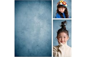 WAWBACKDROP WaW 1.5x2.2m Stoff Fotografie Hintergrund für Fotostudios Blau Abstrakt, Klassische Fotohintergrund Leinwand for Baby, Newborn, Kinder, Porträt, Haustier, Werbung Fotoshooting