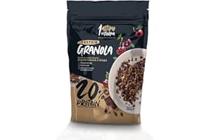 1 ATTIMO IN FORMA Un Attimo in Forma | Granola Proteica Cereali Muesli - 20% Proteine 300gr Senza Zuccheri Aggiunti Croccante Colazione Nutriente (Brownie e Ciliegia, 8 Unità)