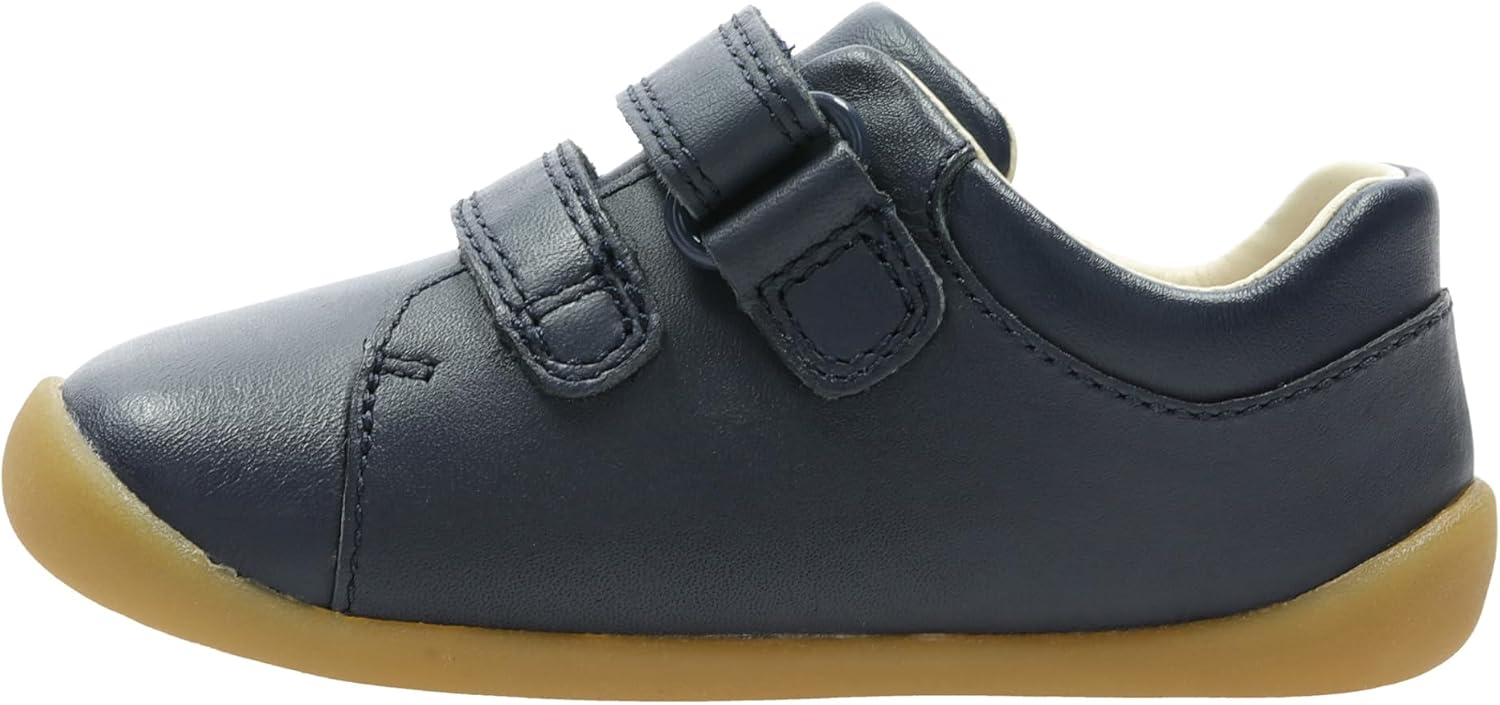Clarks Boy's Toddler Roamer Craft Sneakers | Premium Leather | Riptape Fastening | Flexible Rubber Sole | Wide Fit Available