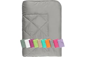 ‎NPLUSEINS npluseins Sommerdecke - Picknickdecke - Leichtbettdecke - in 2 Größen und in 7 modernen Farben, ca. 135 x 200 cm, grau