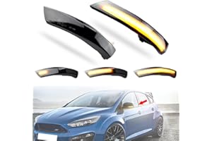 MKptopia 2 pezzi indicatori di direzione a LED per specchietto retrovisore, Compatibile con Fo-rd Fo-cus 2 3 MK2 MK3 Compatibile con Mond-eo MK4