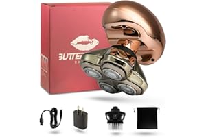 Skull Shaver Butterfly Kiss Pro Rose Gold - Tondeuse Femme pour Corps et Tête, Rasoir électrique Électrique Féminin, meilleur cadeau pour femme