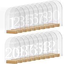 Lot De 6 Supports De Numéro De Table - 20 Cm - Doré - Pour
