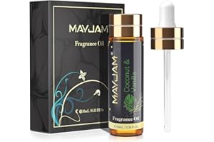 MAYJAM Huile Essentielle de Noix de Coco et Vanille 10ML, Huile de Parfumée de Qualité Supérieure pour Diffuseur d'Huiles Essentielles, Aromathérapie, Humidificateur