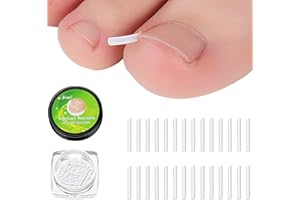 Wancala 20pcs Ingrown Toenail Treatment and Corrector Kit,Ingrown Toenail Groove / Patch /Tool Treament Women Foot Nail Care Tool…,White