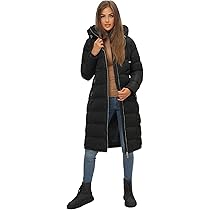 OZONEE Damen Wintermantel - Gepolstert, Mit Stehkragen & Kapuze, Warm Für Herbst/Winter