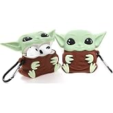 Airpods 4.Nesil Uyumlu Kılıf Baby Yoda Sevimli Fig&uuml;rl&uuml; Silikon Kılıf (Yeşil, airpods 4 Nesil)