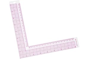 LSTCPGLAI Sewing Ruler Quilting Ruler Plastic L-square Garment Grading Ruler Heat Resistant Ruler With Patented Double Coloured Grid Lines for Dressmaking