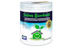 Nortembio Bicarbonato di Sodio 800 g 100% Naturale per Pulizia Multiuso. Senza Alluminio. Elimina Odori e Sporco. Cucina, Bagno, Tessuti. E-Book Incluso
