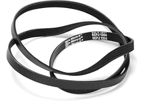 Correa de goma para arandela de tambor 5EPJ1264 (5 crestas, circunferencia de 1264 mm, 12 mm de ancho) compatible con Samsung WF1802XEU, WF1702WCW, WF1702WCS, WF1702NCS de Ruimou