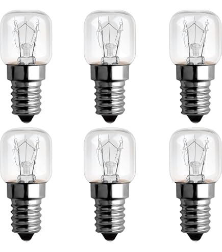 Kenwood Oven Bulb – 15w, 240V, E14 SES Appliance Lamp (300°C Heat Resistant, Clear White)