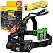 Produktbild NiteCore HC60 1000 Lumen CREE XM-L2 U2 LED Scheinwerfer gebündelt mit NL189 USB wiederaufladbarer Li-Ion-Akku & zwei edisonbright CR123 A Batterien