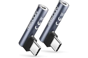 deleyCON 2X USB C auf Klinke 3,5mm Audio Adapter für Kopfhörer/Musik/Telefonieren/Mikrofon - Handy, Smartphone, Tablet, Headset, Lautsprecher - für iPhone 17 16 15, iPad, Galaxy S25 S24 A16 A56