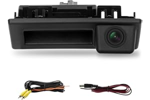 Hodozzy 170 Gradi telecamera Retromarcia per VW/Audi/Skoda, AHD&CVBS IP67 Impermeabile Visione Notturna Auto Tronco Maniglia Telecamera Posteriore per Tiguan Touran PASSAT per Audi A3 A4L