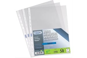 Favorit, Buste a Foratura Universale, 10 Pezzi, 50 x 70 cm, Lucide e Trasparenti, Alto Spessore