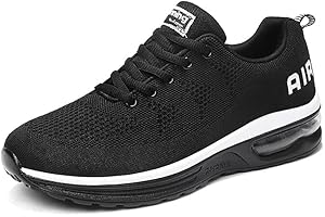 SNUGNAP Scarpe Ginnastica Uomo Donna Running Corsa Basse Sportive Leggere Comode Sneakers Fitness Tennis Interior Casual all'Aperto Nero Bianche Blu EU 34-46