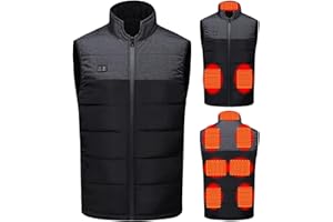 joyvio Gilet chauffant pour hommes et femmes, charge USB, chauffe-corps électrique, veste chauffante, manteau ajusté avec 9 zones de chauffage pour les vêtements de travail en plein air