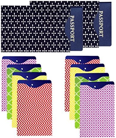 Laminated Passport and Credit Card Protector - Set of 8 Credit Card and 2 Passport RFID Blocking Sleeves; Fit in Wallet and Purse, Assorted
