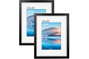 DTXDTECH 30 x 40 cm Marco de madera negro 2 unidades, 12 x16 pulgadas Marco de fotos, 30x40 cm Marco de fotos con Perspex, montado en la pared 30x40 cm Póster Marco, Dormitorio y sala de estar Decoración