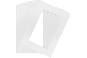 VIDETOL 20 PCS Picture Mounts, A3 Picture Frame Mats, White Cardboard Photo Mount Fit A4 Image, Paintings, Artwork