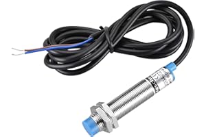 Heschen M12 - Sensor de proximidad inductivo sin blindaje tipo LJ12A3-4-J/DZ detector 4 mm 90-250 VAC 400 mA normalmente cerrado (NC) 2 cables