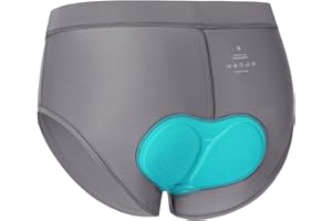 Homord Fahrradunterhose Damen, Atmungsaktive Radunterhose Fahrradhose Gepolstert - Schnell Trocknende Radlerhose Elastische Radler Unterwäsche Rennradhose mit Sitzpolster Radsport Unterhose
