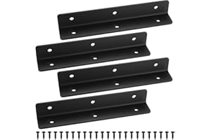 XINGWENHAO Wspornik Kątowy L, zestaw 4 szt., Wiercone wsporniki kątowe, wzmocnienie 90 stopni, Silne wsparcie do stolarstwa, Idealne do napraw, stołów, szafek, mebli 190x30x30mm