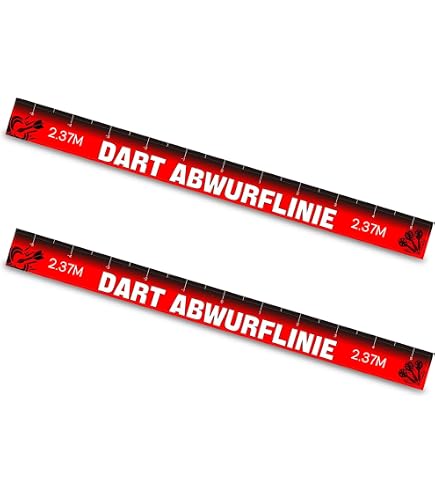 Lot De 2 Autocollants Ligne De Lancer Fléchettes 56x5cm - Accessoire Précision Dart Oche
