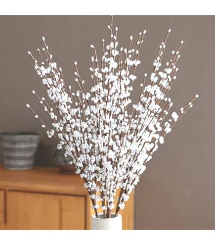 4 Fiori Artificiali Delphinium A Stelo Lungo 106 Cm - Champagne - In Seta Realistica Per Vasi Alti - Decorazione Casa, Matrimonio, Composizioni Floreali - copertina