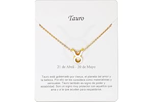 ONLY FAITH Collar Signo Zodiaco Acero Inoxidable hermosa Tarjeta Significado Signo Zodiacal Colgante Horóscopo Para mujer Regalo Cumpleaños