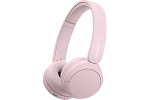 Sony WH-CH520 Kabelloser Bluetooth On-Ear-Kopfhörer, hohe Klangqualität, leichtes Design, bis zu 50 Stunden Akkulaufzeit, Schnellladung, EQ, klare Gesprächsqualität, iOS und Android - Rosa