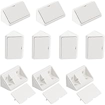 10 Staffe Per Piano Cucina - In Acciaio Bianco, Con Copertura In Plastica, Per Fissaggio E Rinforzo Mobili - Foto 10