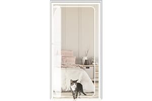 RACKBONE SHRRL Pet door screen Fits Door Size 100cmx210cm, Thickened Cat Resistant Mesh Screen Door for Living Room, Bedroom, Kitchen, Patio, Dog Cat Scratch Proof Screen with Zipper Closure