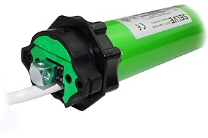 ESOYL smarotech® Roller Shutter Retrofit Set: Tubular Motor Selve SE Pro 2/7 Including 4-Point Steel Pin with 12 mm Head, Connection Cable and SW 60 Adapter (SEL Plus 2/7 without Bearing, SecuBlock)