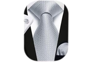 Enlision Cravatta Uomo Elegante Set Cravatta e Fazzoletto Gemelli Cravatta e Pochette Tinta Unita Floreale Paisley Cravatta Matrimonio Festa