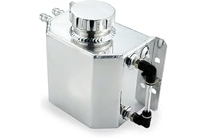 Heinmo Universal 1L Aluminio Auto Radiador Refrigerante Expansión Tanque de aleación con tapón de Drenaje 1000ml