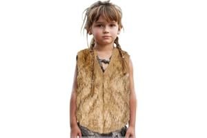 keland Gilet Pelliccia Sintetica Vichinga per Bambini Ragazzi Ragazze