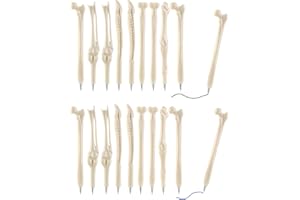 mengger Neuheit Knochen Kugelschreiber Blau/Schwarz Tinte für Arzt Krankenschwester Mediziner Künstler Freunde kreatives Geburtstagsgeschenk Schule Büro Schreibwaren 1.0mm 20 Stück