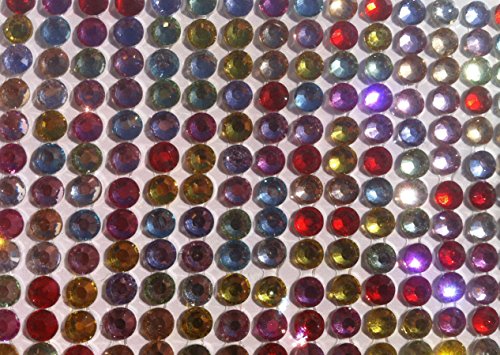 1400 Stück glitzernde Strasssteine selbstklebend super glänzend basteln Gltzersteine Schmucksteine Strass Steine zum Verzieren von CRYSTAL KING (Bunt) - 2