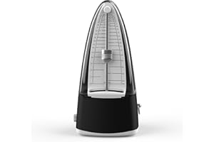 AUPHY Mechanical Metronome for Piano Guitar Ukulele and Other Instruments, Macaron Colour, Compact and Portable, Metronome Gift, Accurate Beat and Loud Sound,Suitable for Beginners,Macaron Black