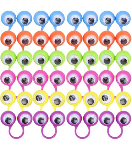 30 Stück Augen Fingerringe - Kreatives Spielzeug Für Kinder Mit Bunten Augen