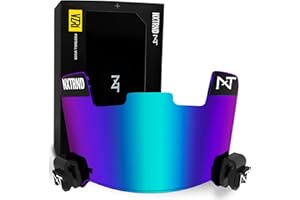 NXT NXTRND Nxtrnd VZR1 Fußballvisier, Flache Linsentechnologie, passend für Erwachsene & Jugendliche Fußballhelme (blau)