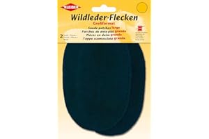 Kleiber Toppe Grandi in camoscio da Cucire su Pantaloni/Braccia, Blu Navy, Scamosciata Pelle, 2 unità
