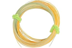 Aventik Línea de disparo Tenkara Line Nymph Line de tres colores, diámetro de la línea de nivel: 0.55 mm, 20 libras con 2 trabillas