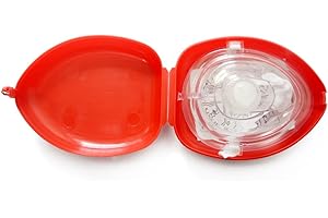 konmed CPR Maske rot Farbe Wiederbelebung Gesicht Maske OTC für Erste Hilfe Training, Stück 10